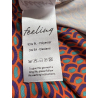 FEELING by JUSTMINE women's flared dress orange/purple/aqua E2699 6106 MIDI DRESS MADE IN ITALY