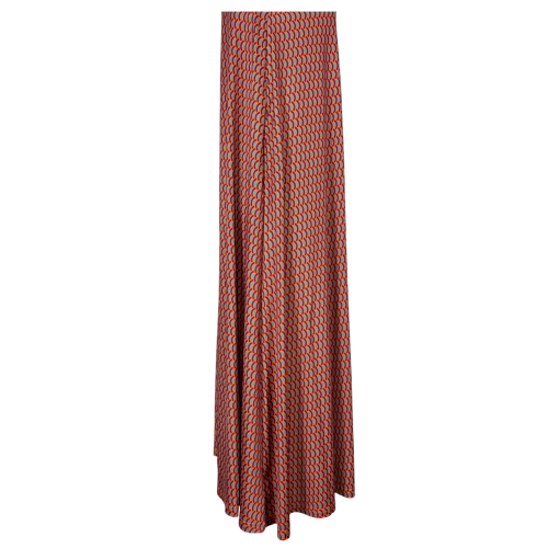 FEELING by JUSTMINE women's flared dress orange/purple/aqua E2699 6106 MIDI DRESS MADE IN ITALY
