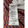 FEELING by JUSTMINE women's flared dress orange/purple/aqua E2699 6106 MIDI DRESS MADE IN ITALY