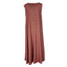 FEELING by JUSTMINE women's flared dress orange/purple/aqua E2699 6106 MIDI DRESS MADE IN ITALY