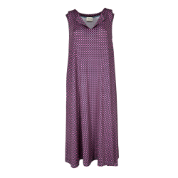FEELING by JUSTMINE abito svasato acqua/bordeaux/fuxia  E2699 6103 ABITO MIDI MADE IN ITALY