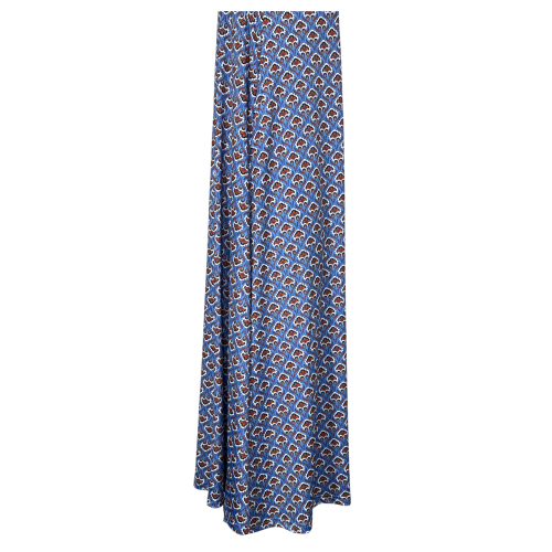 FEELING by JUSTMINE abito svasato azzurro/multicolor E2699 6101 ABITO MIDI MADE IN ITALY