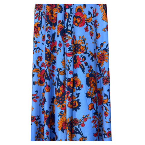 FEELING by JUSTMINE flared dress light blue/multicolor E2699 6100 MIDI DRESS MADE IN ITALY