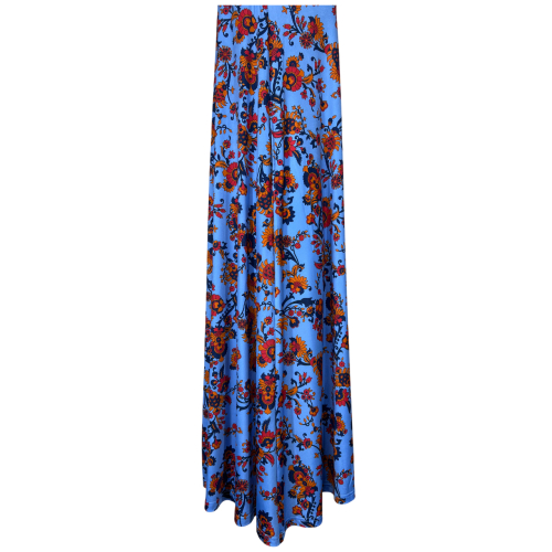 FEELING by JUSTMINE flared dress light blue/multicolor E2699 6100 MIDI DRESS MADE IN ITALY