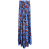 FEELING by JUSTMINE flared dress light blue/multicolor E2699 6100 MIDI DRESS MADE IN ITALY