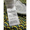 FEELING by JUSTMINE women's flared dress patterned brown/yellow/green E2736 6106 MADE IN ITALY