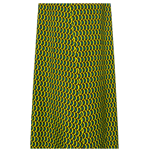 FEELING by JUSTMINE women's flared dress patterned brown/yellow/green E2736 6106 MADE IN ITALY