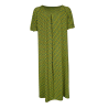 FEELING by JUSTMINE women's flared dress patterned brown/yellow/green E2736 6106 MADE IN ITALY