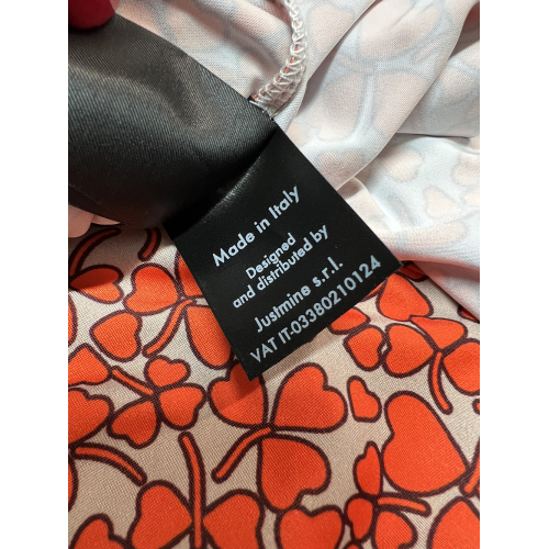 JUSTMINE beige/orange women's dress E2790 1144 SHORT KAFTAN MADE IN ITALY