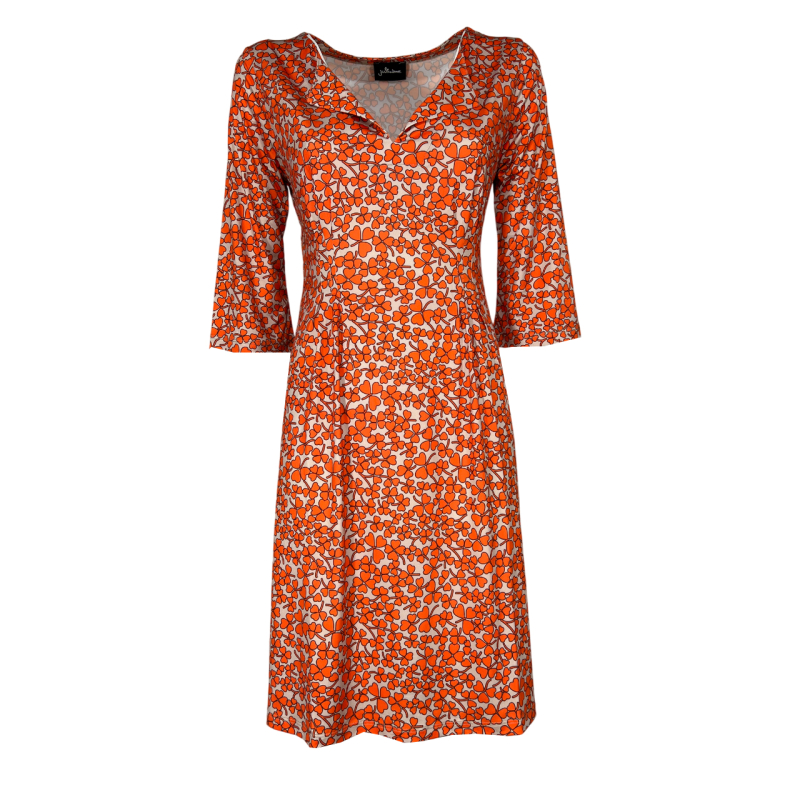 JUSTMINE beige/orange women's dress E2790 1144 SHORT KAFTAN MADE IN ITALY