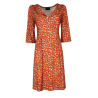 JUSTMINE beige/orange women's dress E2790 1144 SHORT KAFTAN MADE IN ITALY