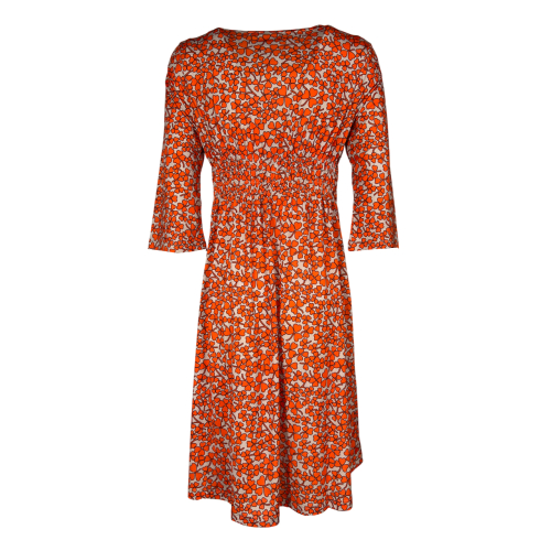 JUSTMINE beige/orange women's dress E2790 1144 SHORT KAFTAN MADE IN ITALY