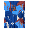 JUSTMINE women's dress with light blue flowers E2790 1142 SHORT KAFTAN MADE IN ITALY