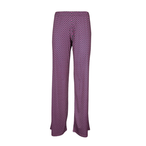 FEELING by JUSTMINE women's trousers jersey aqua/burgundy/fuchsia E2624 6103 MADE IN ITALY