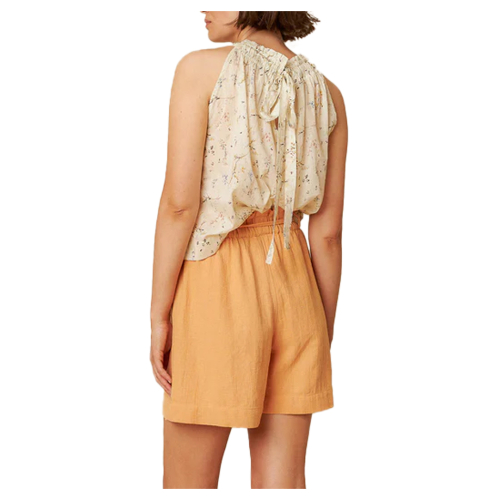 INDI&COLD top donna all’americana fantasia floreale ecru/multicolor AD151 100% cotone organico