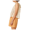 INDI&COLD top donna all’americana fantasia floreale ecru/multicolor AD151 100% cotone organico