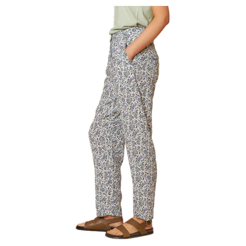 INDI&COLD pantalone donna fantasia floreale ghiaccio/azzurro AD201.ANATE