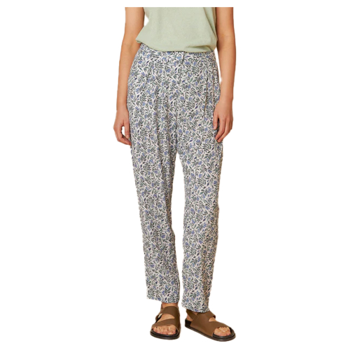 INDI&COLD pantalone donna fantasia floreale ghiaccio/azzurro AD201.ANATE