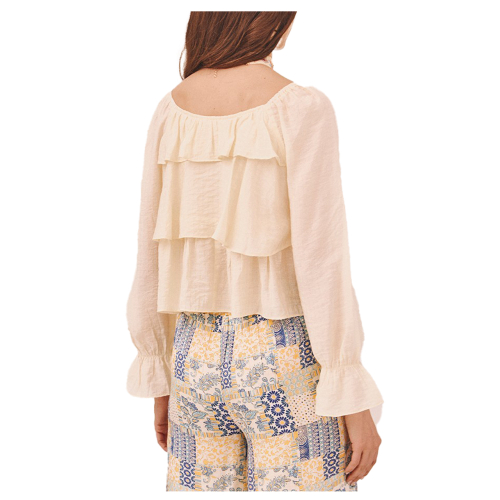 Nüd by NEKANE blusa donna ecru SAKET 80% rayon 20% poliammide