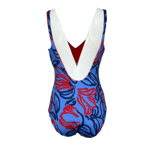 FEELING by JUSTMINE costume intero double-face coppa C azzurro/blu/rosso A784C 6102 MADE IN ITALY