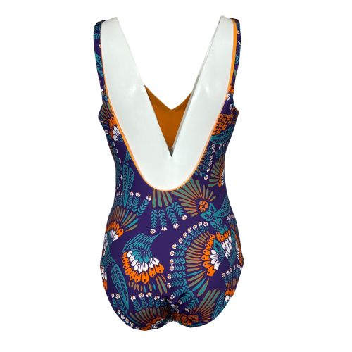 FEELING by JUSTMINE costume intero double-face coppa C viola/multicolor A784C 6104 MADE IN ITALY