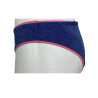 JUSTMINE bikini bandeau lined double-face lurex light blue/pink B2866 1158 MADE IN ITALY