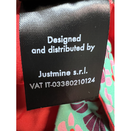 JUSTMINE bikini bandeau lined double-face green/pink/burgundy B2770 1136 MADE IN ITALY