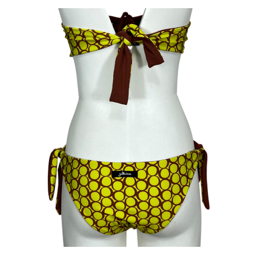 JUSTMINE bikini fascia foderata double-face giallo/mattone B2770 1140 MADE IN ITALY
