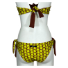 JUSTMINE bikini fascia foderata double-face giallo/mattone B2770 1140 MADE IN ITALY
