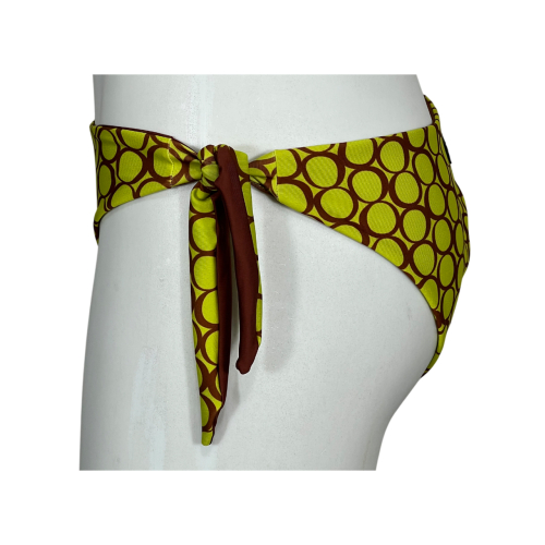 JUSTMINE bikini fascia foderata double-face giallo/mattone B2770 1140 MADE IN ITALY