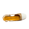 LUCREZIA D’ALTAVILLA slingback donna bicolore punta quadrata 2029 LIZ PELLE MADE IN ITALY