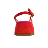 LUCREZIA D’ALTAVILLA women’s slingback two-tone red/fuchsia suede-effect fabric 2029 LIZ MADE IN ITALY