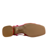 LUCREZIA D’ALTAVILLA slingback donna bicolore rosso/fuxia tessuto effetto camoscio 2029 LIZ MADE IN ITALY
