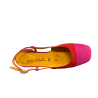 LUCREZIA D’ALTAVILLA slingback donna bicolore rosso/fuxia tessuto effetto camoscio 2029 LIZ MADE IN ITALY