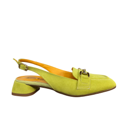 LUCREZIA D’ALTAVILLA slingback donna lime accessorio dorato 2025 MADE IN ITALY