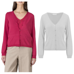 CENSURED cardigan donna manica lunga MWC472 65% viscosa 35% nylon
