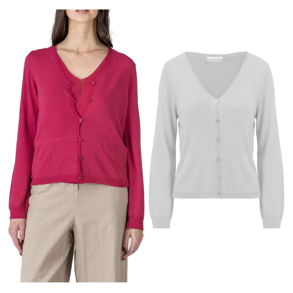 CENSURED cardigan donna manica lunga MWC472 65% viscosa 35% nylon CENSURED cardigan donna manica lunga MWC472 65% viscosa 35% nylon