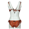 JUSTMINE bikini vela double-face coppa C fiori beige/arancio B2699C  1144 MADE IN ITALY
