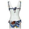 JUSTMINE bikini sail double-face cup C blue/white/brick B2699C 1139 MADE IN ITALY