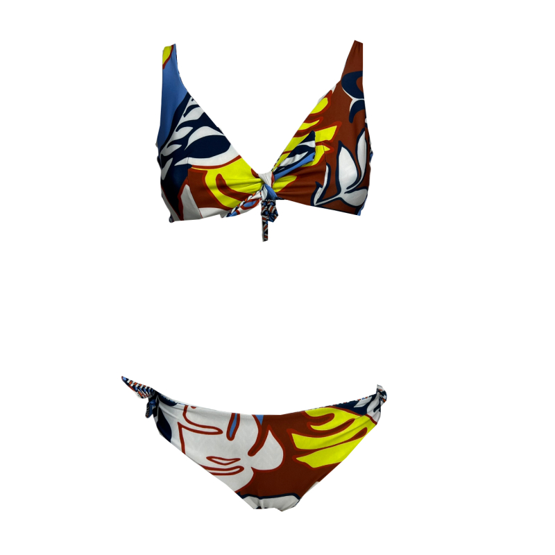 JUSTMINE bikini sail double-face cup C blue/white/brick B2699C 1139 MADE IN ITALY