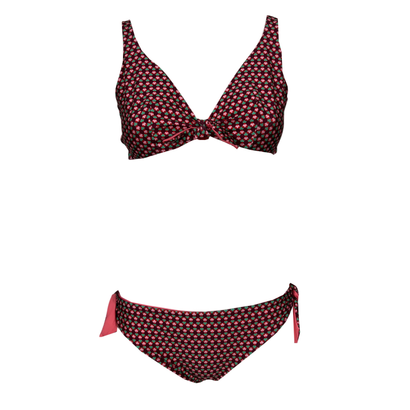 JUSTMINE bikini vela double-face coppa C amarena/rosa/verde B2699C 1167 MADE IN ITALY