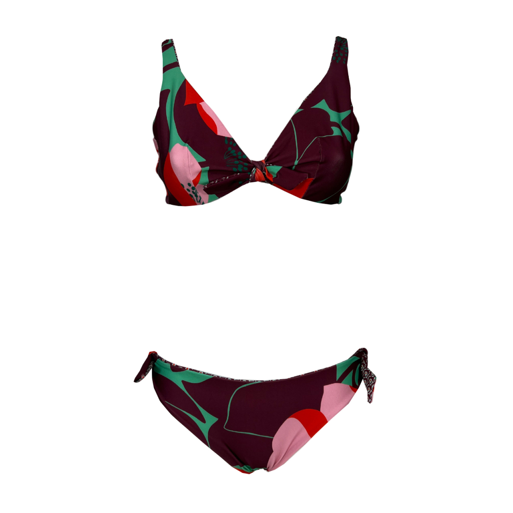 JUSTMINE bikini vela double-face coppa C bordeaux/rosa/rosso/verde B2699C 1142 MADE IN ITALY JUSTMINE bikini vela double-face coppa C bordeaux/rosa/rosso/verde B2699C 1142 MADE IN ITALY
