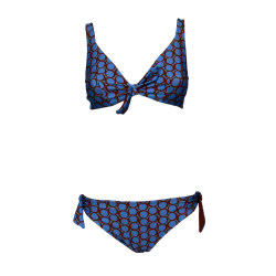 JUSTMINE bikini vela double-face coppa C azzurro/mattone B2699C 1140  MADE IN ITALY