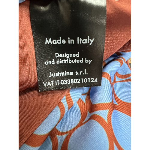 JUSTMINE bikini vela double-face coppa C azzurro/mattone B2699C 1140  MADE IN ITALY