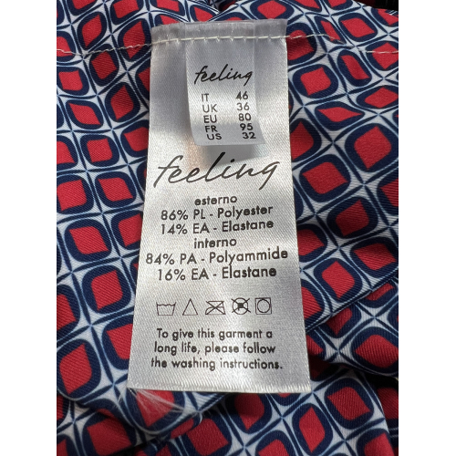 FEELING by JUSTMINE double-face bikini cup C blue/red/white B2848C 6103 MADE IN ITALY
