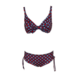FEELING by JUSTMINE bikini double-face coppa C blu/rosso/bianco B2848C 6103 MADE IN ITALY