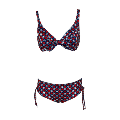 FEELING by JUSTMINE double-face bikini cup C blue/red/white B2848C 6103 MADE IN ITALY