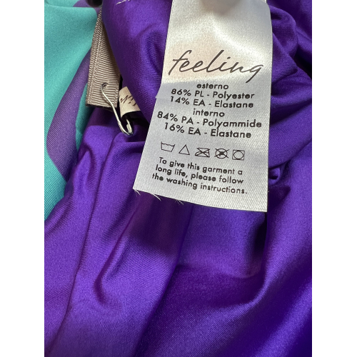 FEELING by JUSTMINE double-face bikini cup C aqua/orange/purple B2627C 6102 MADE IN ITALY