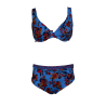 FEELING by JUSTMINE bikini double-face coppa C azzurra/multicolor B2627C 6100 MADE IN ITALY