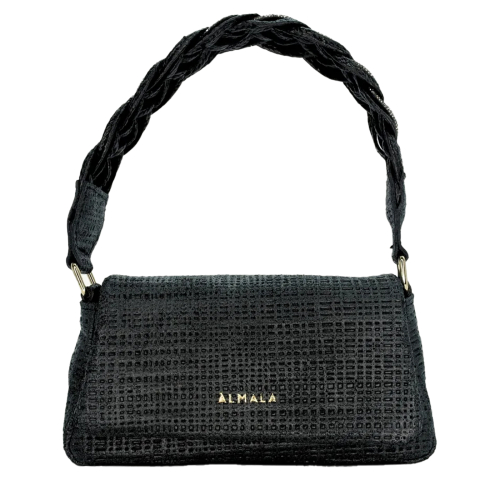 ALMALA mini bag suede effect mesh MIA 100% leather MADE IN ITALY